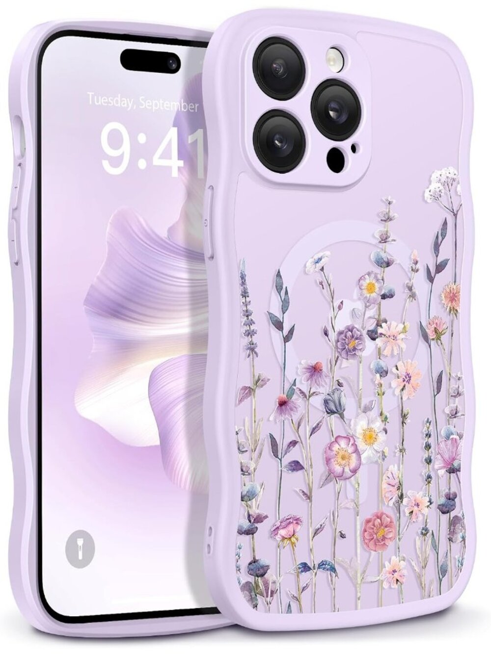 iPhone 14 Pro Floratopia/Colorful Compatible with MagSafe Translucent Case